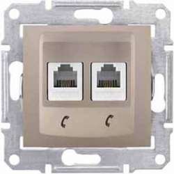 SE Sedna Титан Розетка ТЛФ 2-ая RJ11 арт. SDN4201168