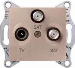 SE Sedna Титан Розетка TV/R/SAT проходная 4dB арт. SDN3501468