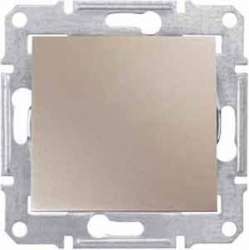 SE Sedna Титан Выключатель 1-клавишный 2-полюсный 10A, IP44 (сх.2) арт. SDN0200368