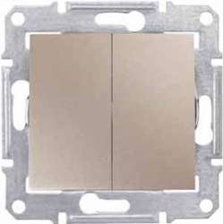 SE Sedna Титан Выключатель 2-клавишный 10А, IP44 (сх.5) арт. SDN0300468