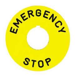 SE Табличка аварийной остановки, диаметр 90, желтая арт. 9001KN8330