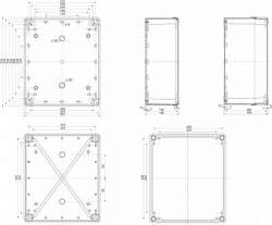 SE Thalassa Корпус шкафа пластик 291х341х128, IP66 возможно расширение (NSYTBP342912) арт. NSYTBP342912
