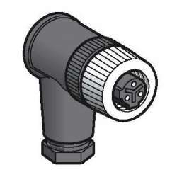 SE Угловой разъем 3 PIN 1/2 20UNF арт. XZCC20FCM30B