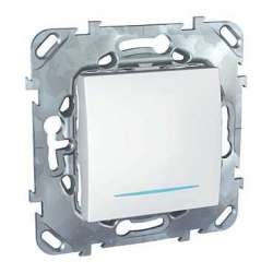 SE Unica Бел Переключатель 1-клавишный (сх.6) с подсветкой арт. MGU5.203.18NZD