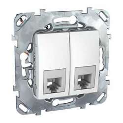 SE Unica Бел Розетка ТЛФ 2-ая 4 контакта арт. MGU5.9090.18ZD