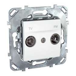 SE Unica Бел Розетка TV-FM проходная арт. MGU5.453.18ZD