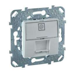SE Unica Бел Розетка комп(RJ45) 1-ая кат.5е с полем для надписи арт. MGU5.421.18ZD