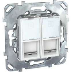 SE Unica Бел Розетка комп(RJ45) 2-ая кат.6 с полем для надписи арт. MGU5.2424.18ZD