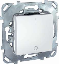 SE Unica Бел Выключатель 1-клавишный 2-полюсный 16A (сх.1) арт. MGU5.262.18ZD