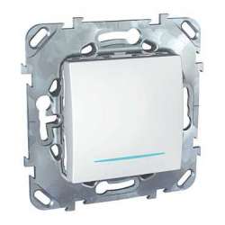 SE Unica Бел Выключатель 1-клавишный с подсветкой(сх.1) арт. MGU5.201.18NZD