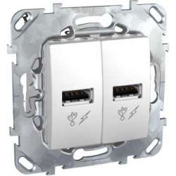 SE Unica Бел Зарядное уст-во USB 2.0, цвет арт. MGU5.928.18ZD