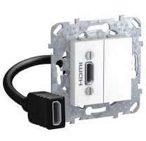 SE Unica Белый HDMI Коннектор с переходником арт. MGU5.430.18ZD