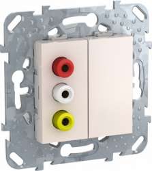 SE Unica Беж 3-RCA коннектор арт. MGU5.431.25ZD