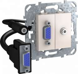 SE Unica Беж HD15+Minijack-коннектор арт. MGU5.932.25ZD