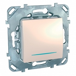 SE Unica Беж Таймер нажимной 2сек - 12мин с подсветкой, 8А арт. MGU5.535.25ZD