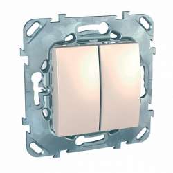 SE Unica Беж Выключатель 2-клавишный (сх.5) арт. MGU5.211.25ZD