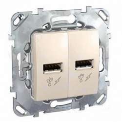 SE Unica Беж Зарядное уст-во USB 2.0 арт. MGU5.928.25ZD