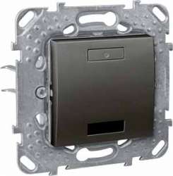 SE Unica KNX Графит Сенсор 2-кнопочный с индикатором LED, с ИК-приемником арт. MGU5.532.12