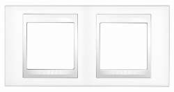 SE Unica Хамелеон Бел/Бел Рамка 2-ая горизонтальная арт. MGU6.004.18