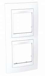 SE Unica Хамелеон Бел/Бел Рамка 2-ая вертикальная арт. MGU6.004V.18