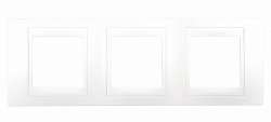 SE Unica Хамелеон Бел/Бел Рамка 3-ая горизонтальная арт. MGU6.006.18