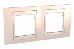 SE Unica Хамелеон Беж/Беж Рамка 2-ая горизонтальная арт. MGU6.004.25