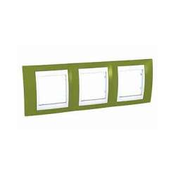SE Unica Хамелеон Фисташковый/Бел Рамка 3-ая горизонтальная арт. MGU6.006.866