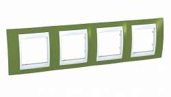 SE Unica Хамелеон Фисташковый/Бел Рамка 4-ая горизонтальная арт. MGU6.008.866