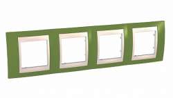 SE Unica Хамелеон Фисташковый/Беж Рамка 4-ая горизонтальная арт. MGU6.008.566