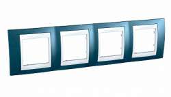 SE Unica Хамелеон Голубой лед/Бел Рамка 4-ая горизонтальная арт. MGU6.008.854