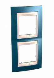 SE Unica Хамелеон Голубой лед/Беж Рамка 2-ая вертикальная арт. MGU6.004V.554