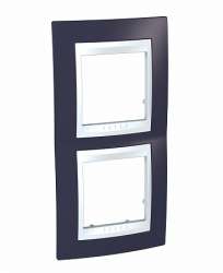 SE Unica Хамелеон Гранат/Бел Рамка 2-ая вертикальная арт. MGU6.004V.872