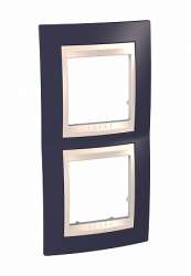 SE Unica Хамелеон Гранат/Беж Рамка 2-ая вертикальная арт. MGU6.004V.572