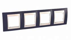 SE Unica Хамелеон Гранат/Беж Рамка 4-ая горизонтальная арт. MGU6.008.572