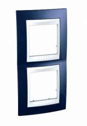 SE Unica Хамелеон Индиго/Бел Рамка 2-ая вертикальная арт. MGU6.004V.842