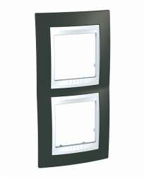 SE Unica Хамелеон Какао/Бел Рамка 2-ая вертикальная арт. MGU6.004V.871