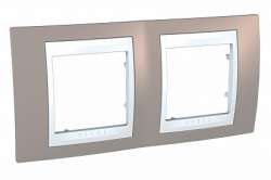 SE Unica Хамелеон Коричневый/Бел Рамка 2-ая горизонтальная арт. MGU6.004.874