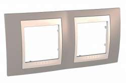 SE Unica Хамелеон Коричневый/Беж Рамка 2-ая горизонтальная арт. MGU6.004.574