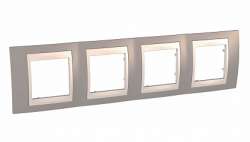 SE Unica Хамелеон Коричневый/Беж Рамка 4-ая горизонтальная арт. MGU6.008.574