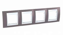 SE Unica Хамелеон Лиловый/Бел Рамка 4-ая горизонтальная арт. MGU6.008.876