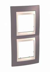 SE Unica Хамелеон Лиловый/Беж Рамка 2-ая вертикальная арт. MGU6.004V.576