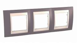 SE Unica Хамелеон Лиловый/Беж Рамка 3-ая горизонтальная арт. MGU6.006.576