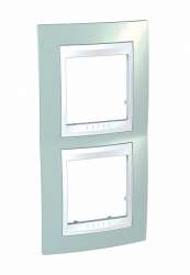 SE Unica Хамелеон Морская волна/Бел Рамка 2-ая вертикальная арт. MGU6.004V.870