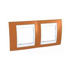 SE Unica Хамелеон Оранжевый/Бел Рамка 2-ая горизонтальная арт. MGU6.004.869