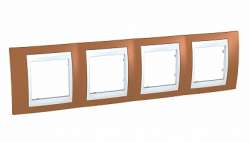 SE Unica Хамелеон Оранжевый/Бел Рамка 4-ая горизонтальная арт. MGU6.008.869