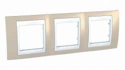 SE Unica Хамелеон Песчаный/Бел Рамка 3-ая горизонтальная арт. MGU6.006.867