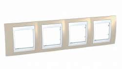 SE Unica Хамелеон Песчаный/Бел Рамка 4-ая горизонтальная арт. MGU6.008.867