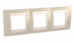 SE Unica Хамелеон Песчаный/Беж Рамка 3-ая горизонтальная арт. MGU6.006.567
