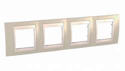 SE Unica Хамелеон Песчаный/Беж Рамка 4-ая горизонтальная арт. MGU6.008.567