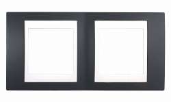 SE Unica Хамелеон Серо-Зеленый/Бел Рамка 2-ая горизонтальная арт. MGU6.004.877